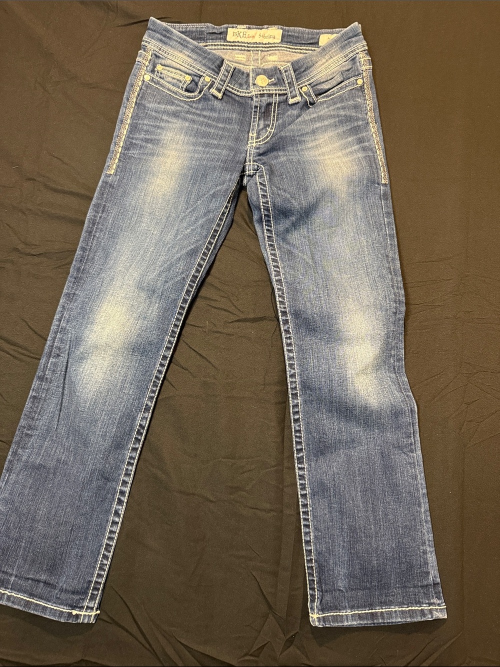 BKE Jeans Mid-Rise Straight in Blue Fade Sabrina Size 26